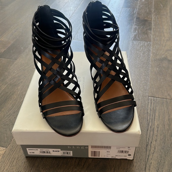 Hinge Leather Sandal Wedge - Picture 2 of 7